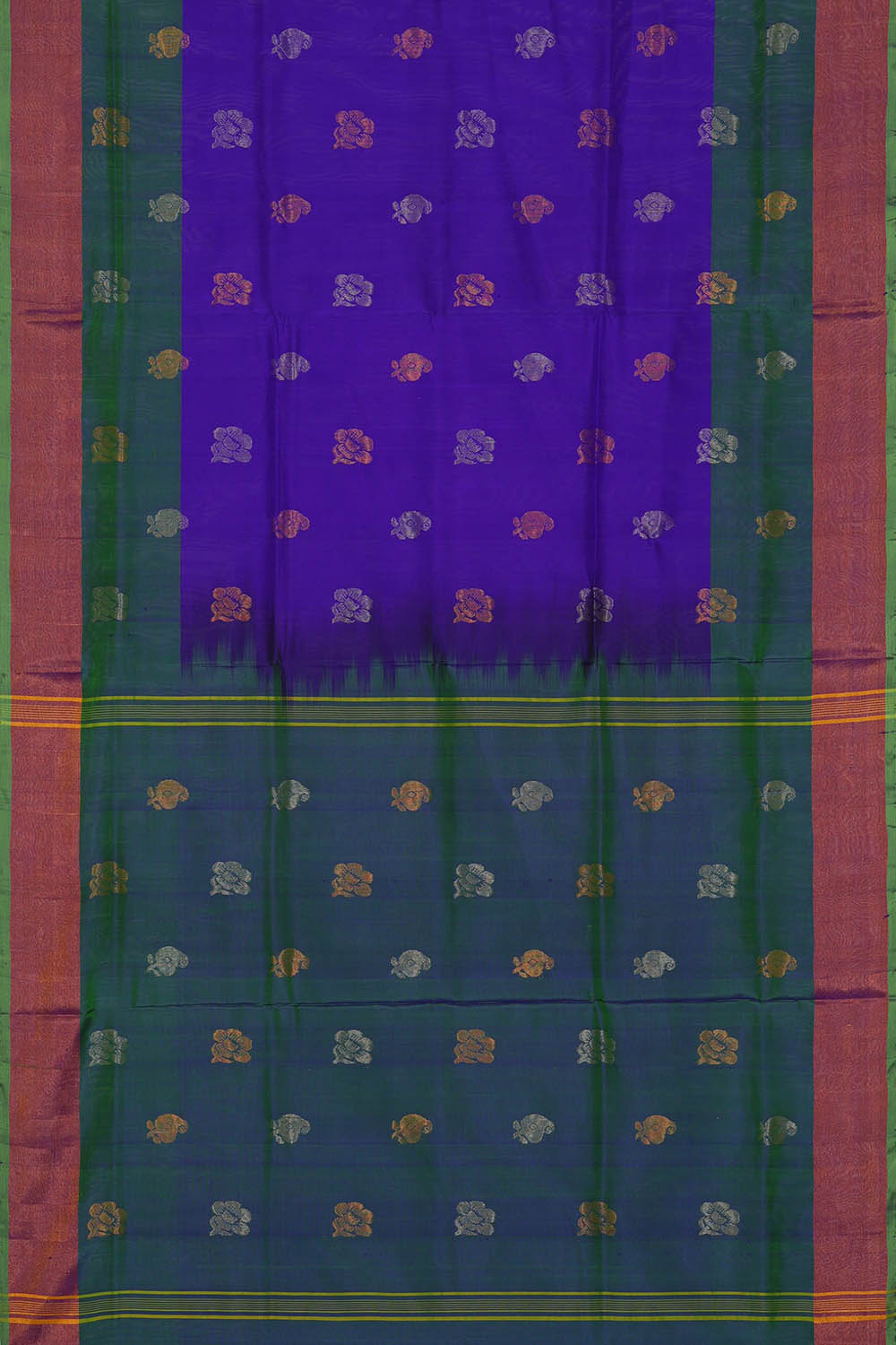 Image of Uppada Silk Blue Saree