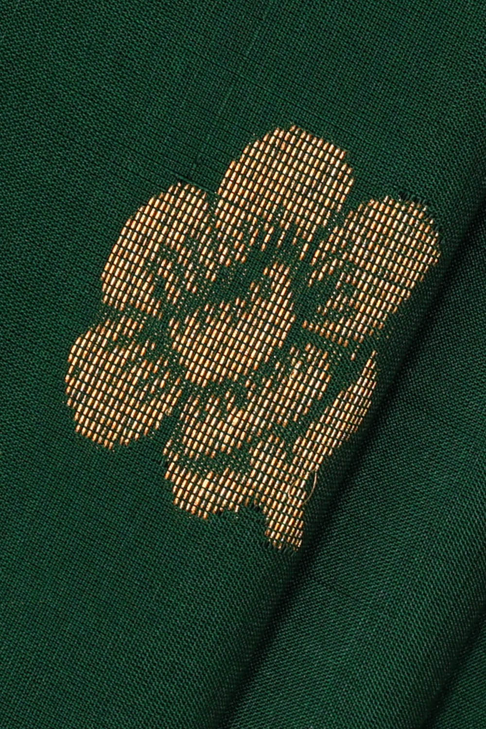 Image of Uppada Silk Dark Green Saree