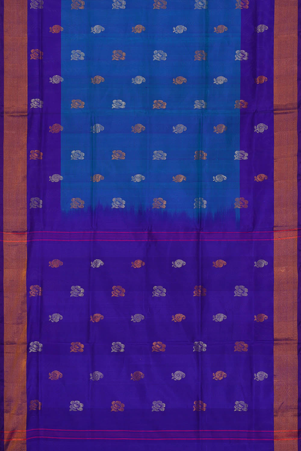 Image of Uppada Silk Blue Saree