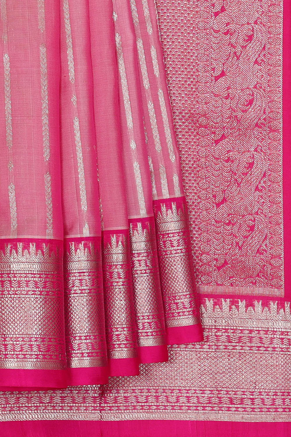 Image of Venkatagiri Silk Pink Saree