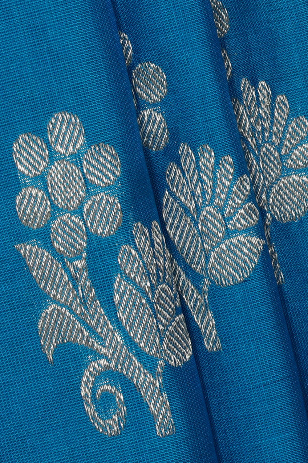 Image of Venkatagiri Silk Blue Saree