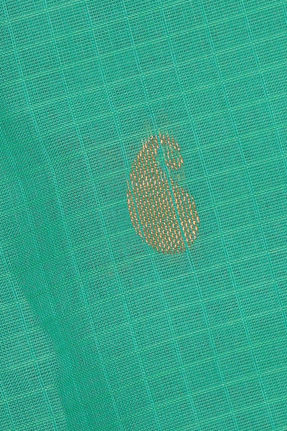 Image of Gadwal Cotton Silk Sea Blue Saree