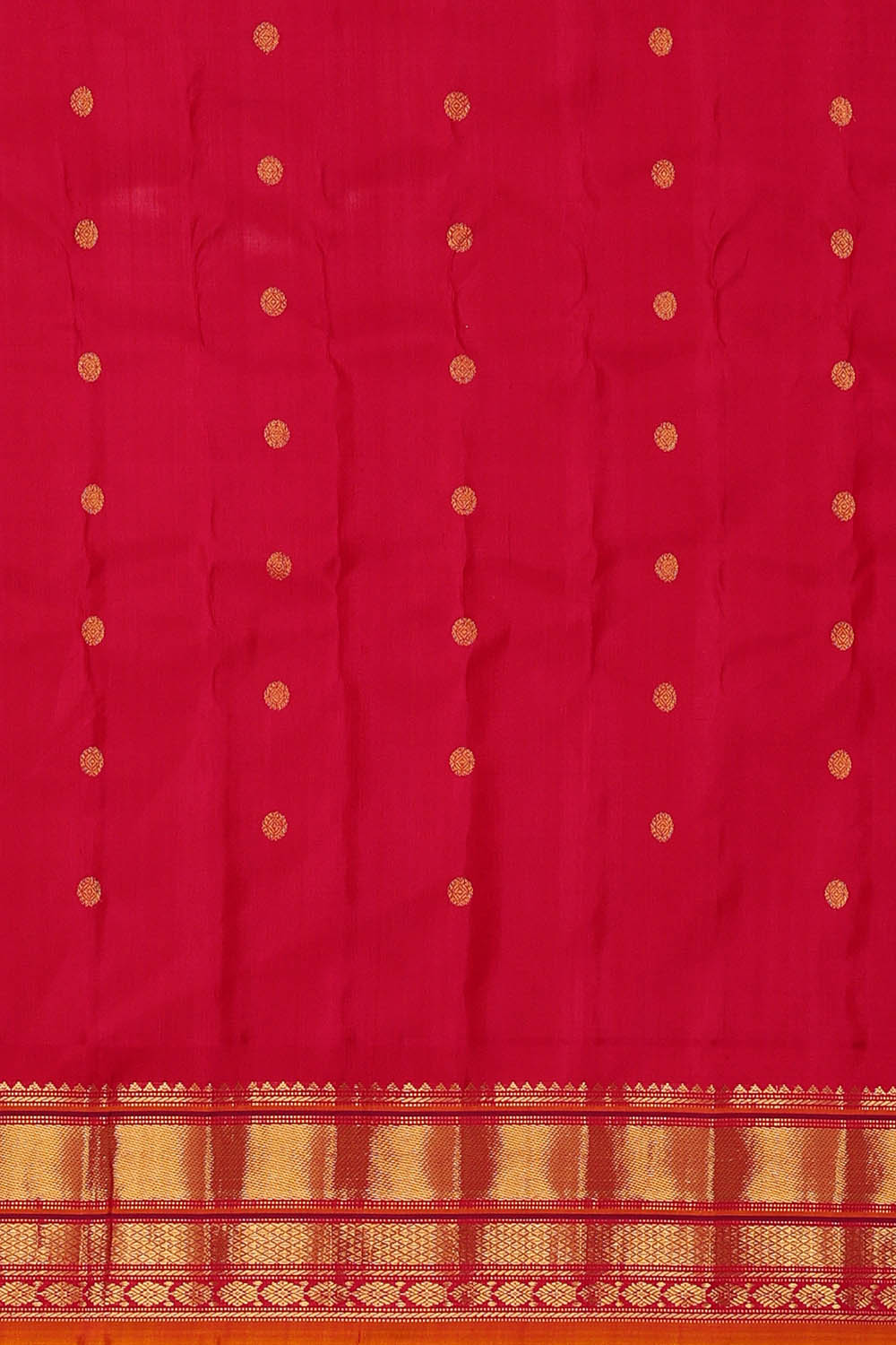 Image of Gadwal Silk Dark Brown Saree