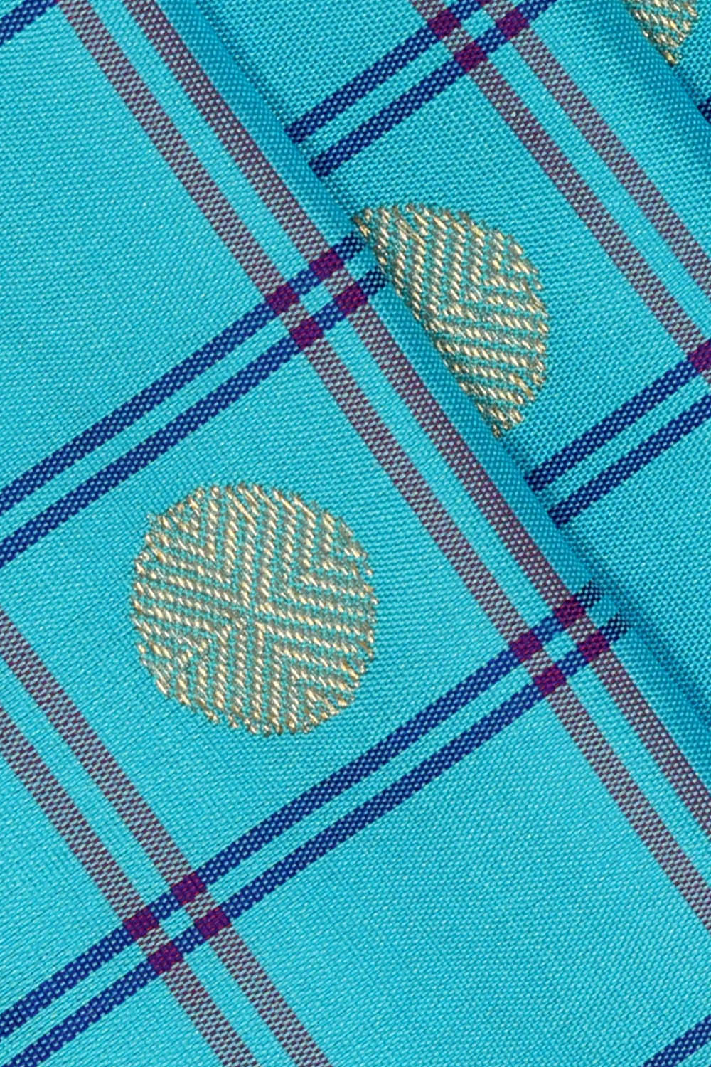 Image of Gadwal Silk Blue Saree
