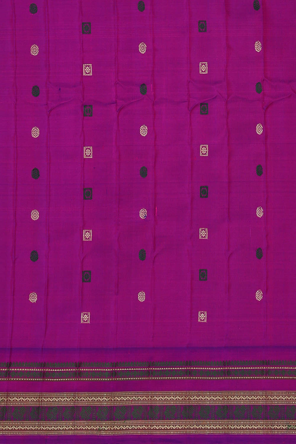 Image of Gadwal Silk Pink and Beige Saree