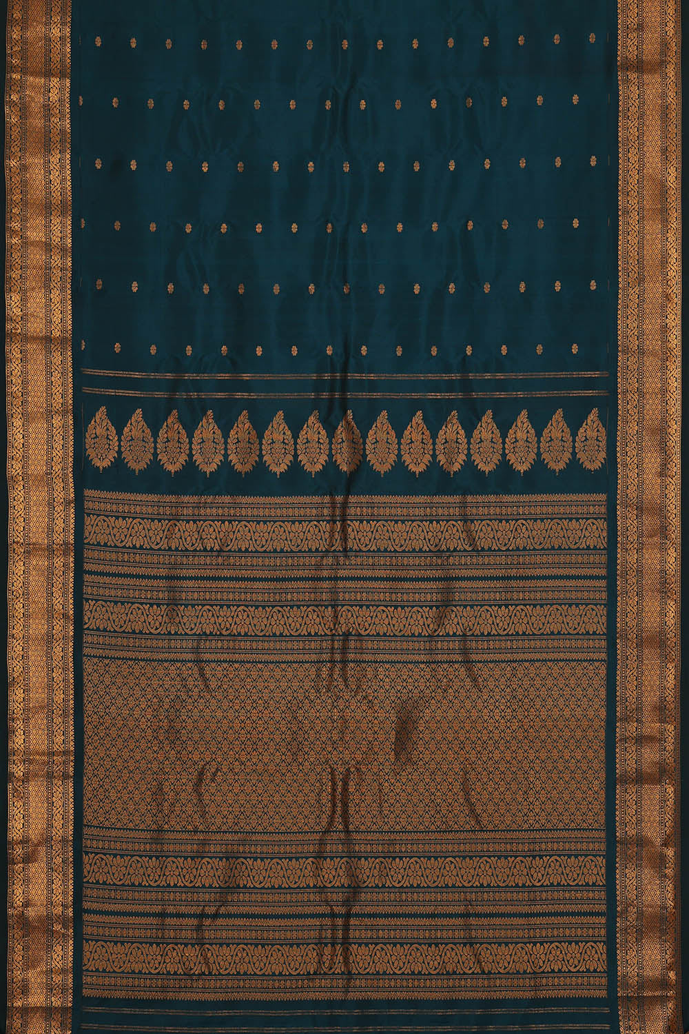Image of Gadwal Silk Blue Saree