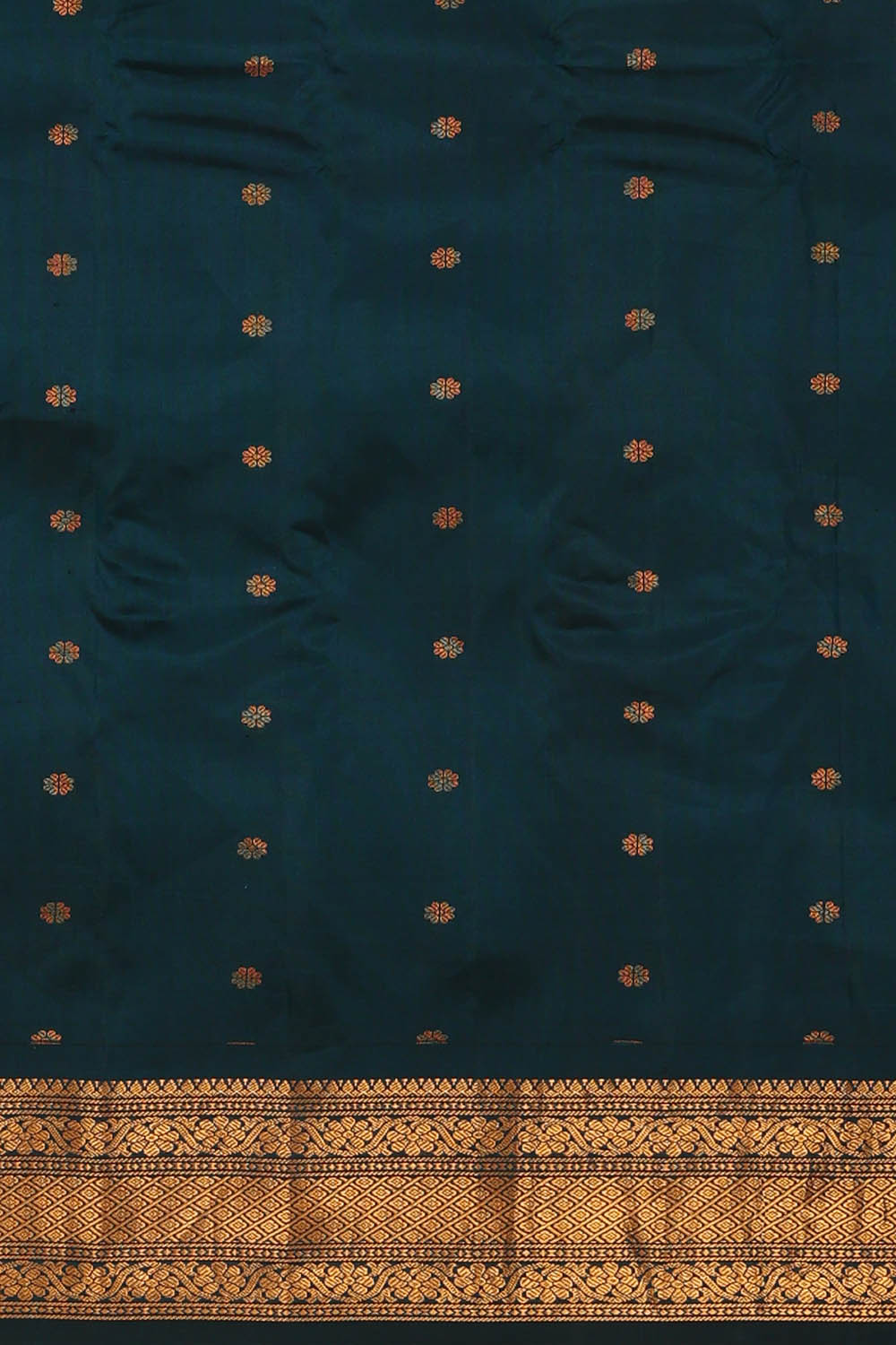 Image of Gadwal Silk Blue Saree