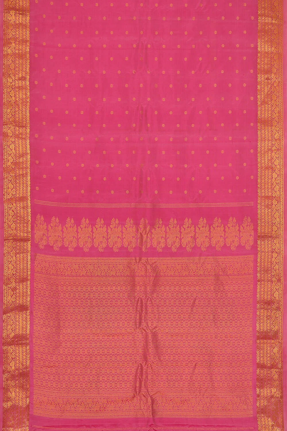 Image of Gadwal Silk Pink Saree