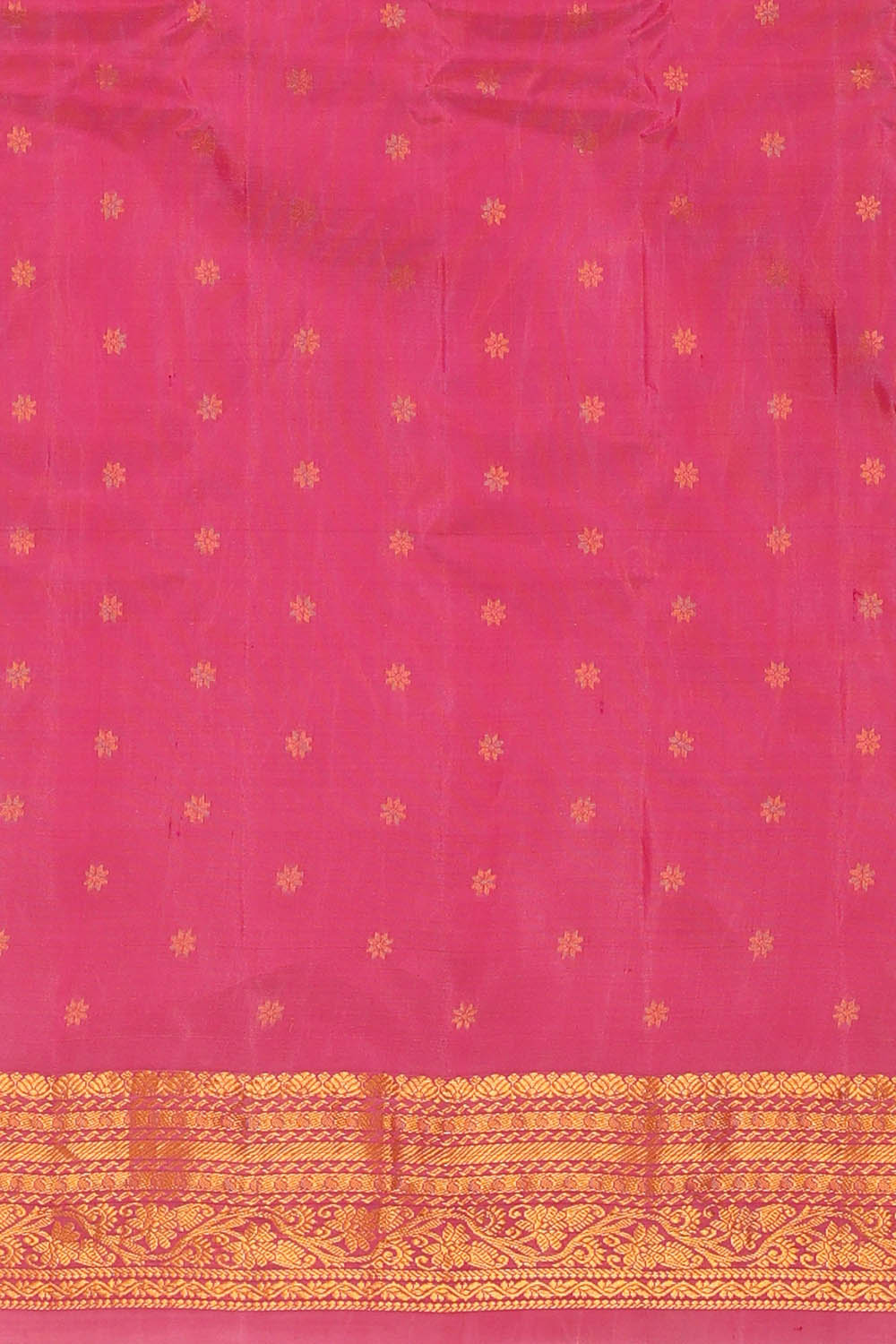 Image of Gadwal Silk Pink Saree
