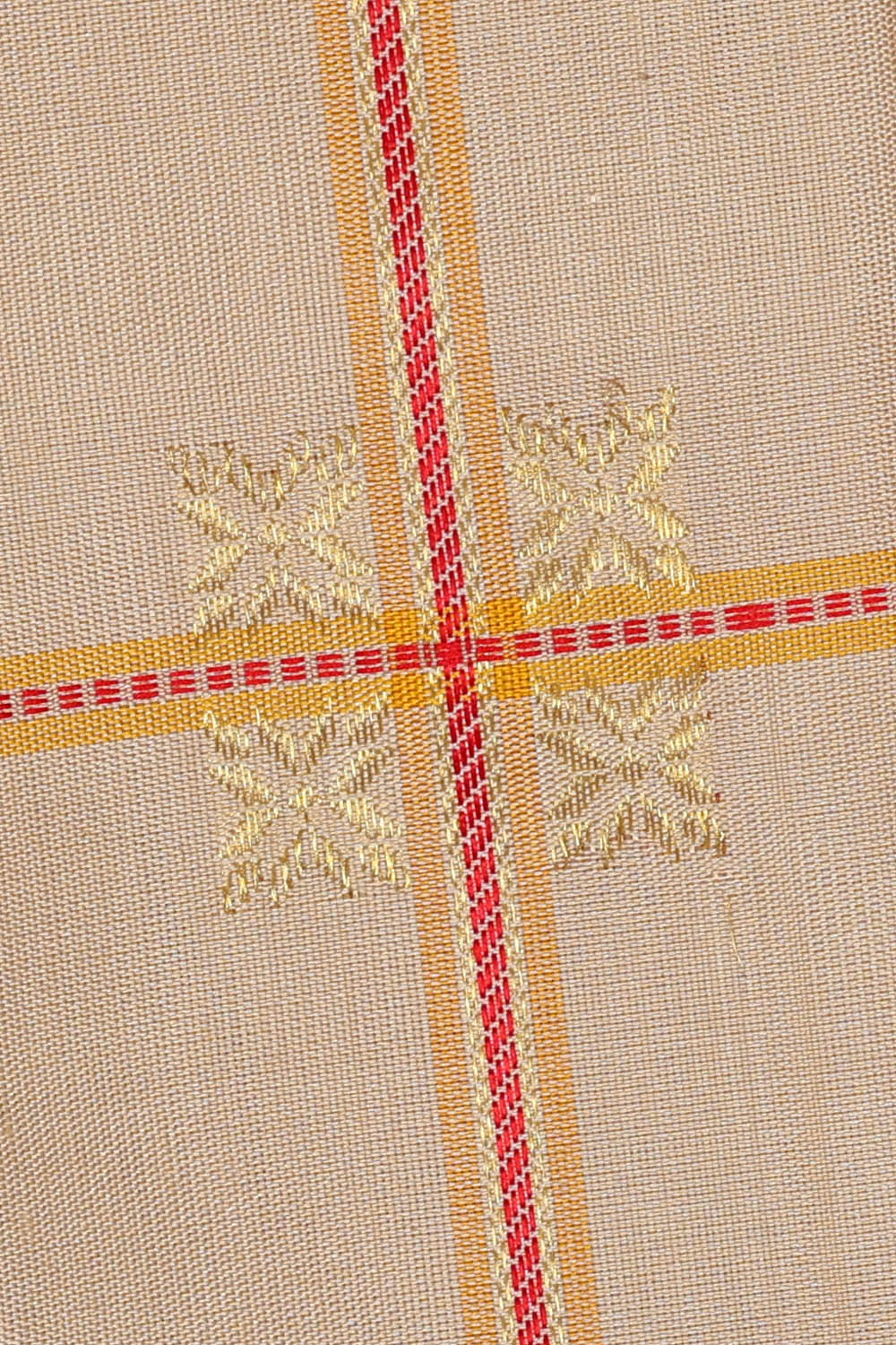 Image of Gadwal Silk Cream Saree