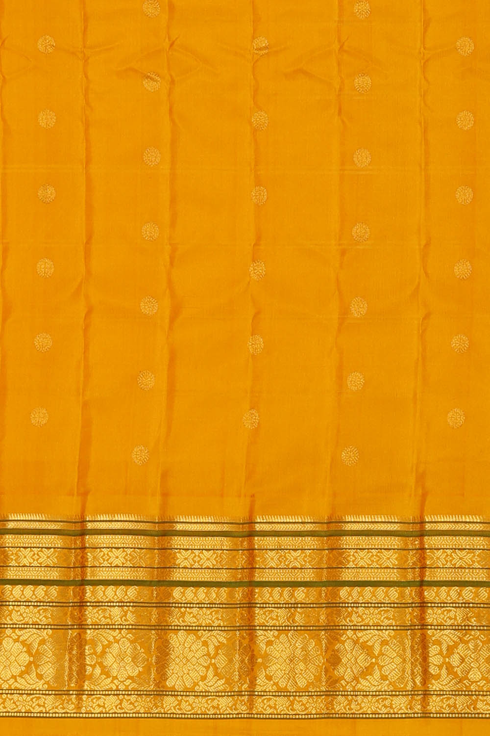 Image of Gadwal Silk Cream Saree