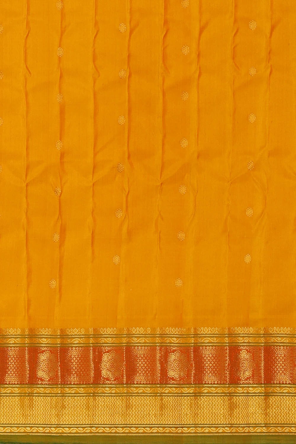 Image of Gadwal Silk Orange Saree