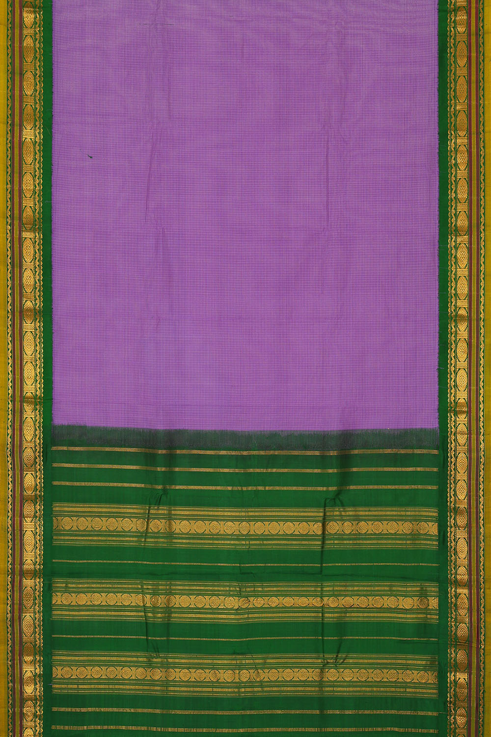 Image of Lavender Cotton Gadwal Saree
