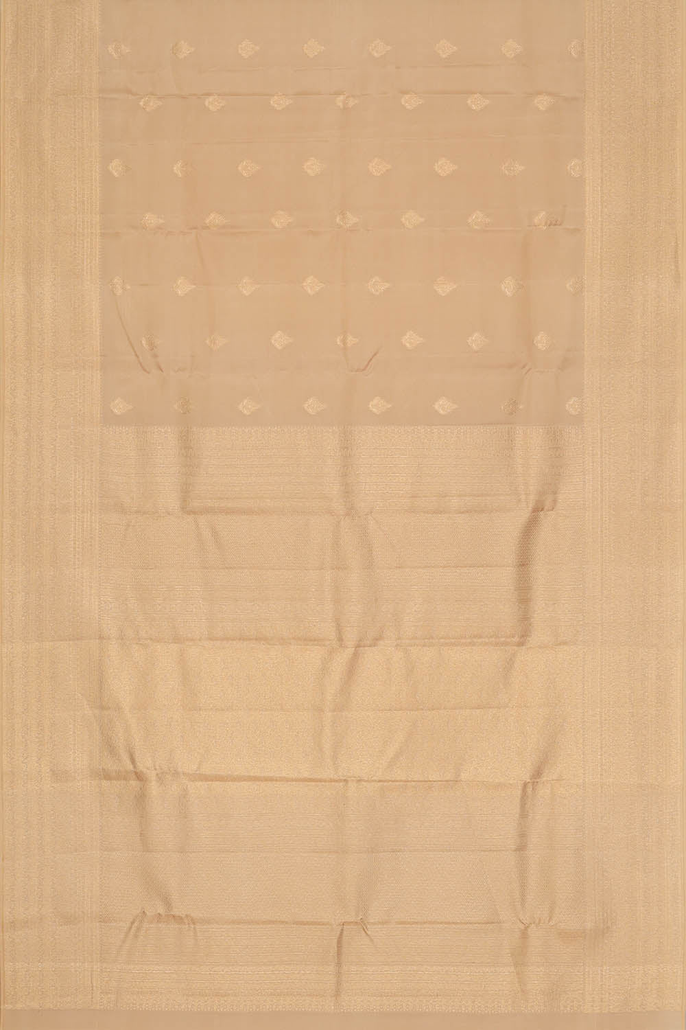 Image of Kanchipattu Silk Beige Saree