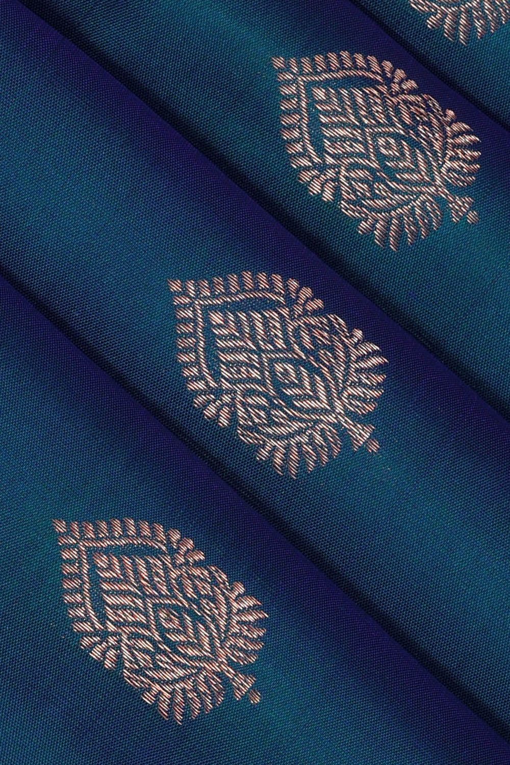 Image of Kanchipattu Silk Blue Saree
