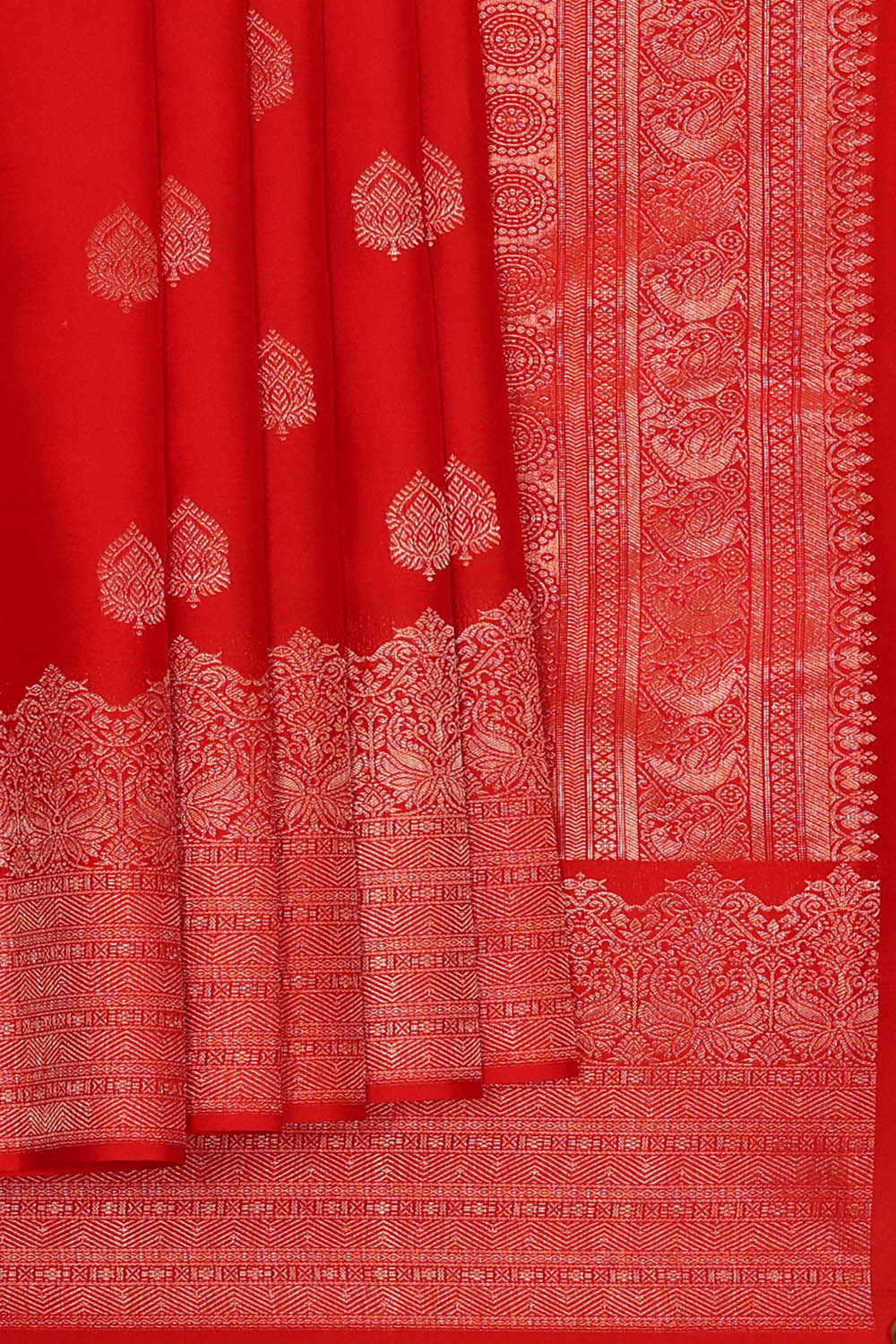Image of Kanchipattu Silk Red Saree