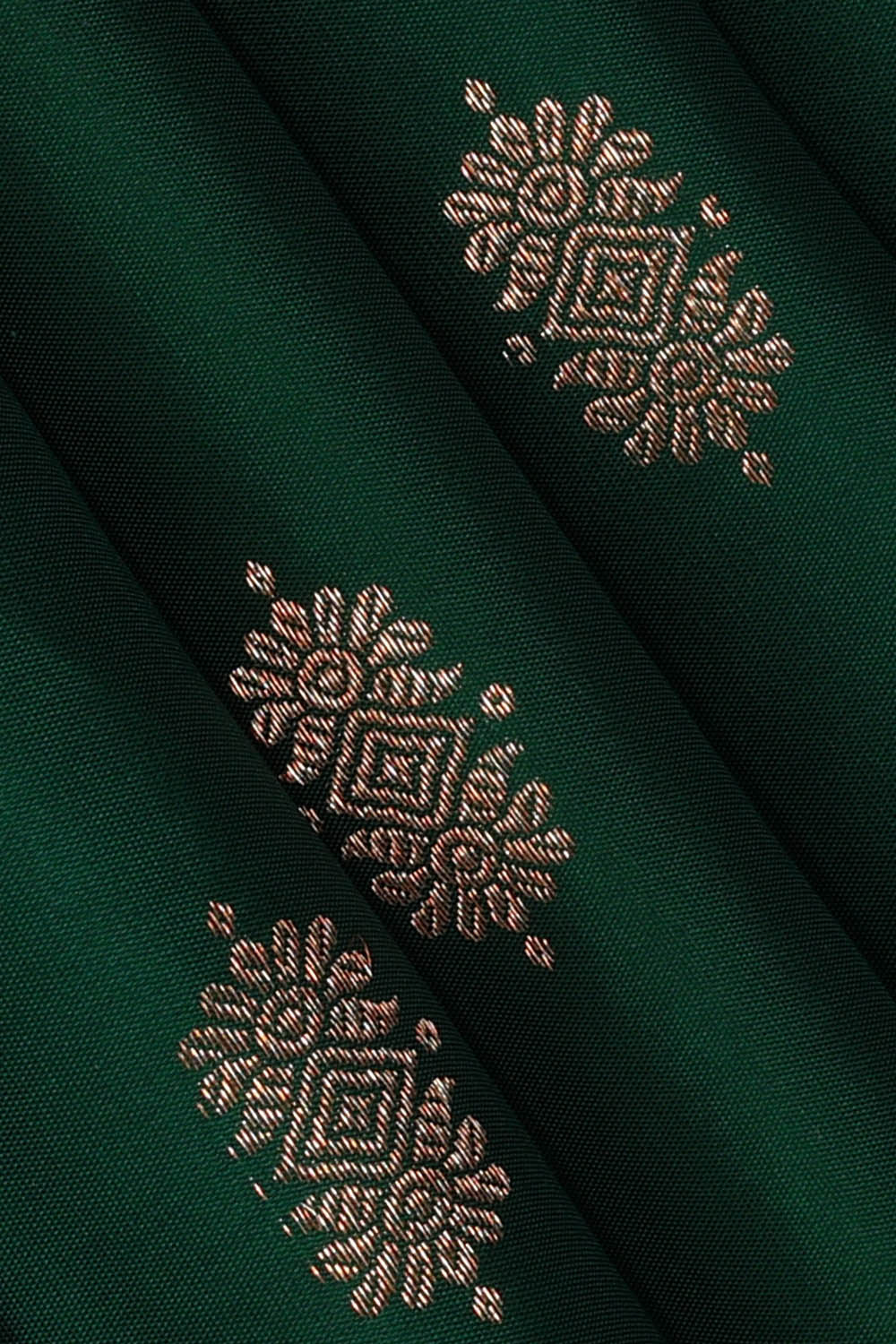 Image of Kanchipattu Silk Dark Green Saree