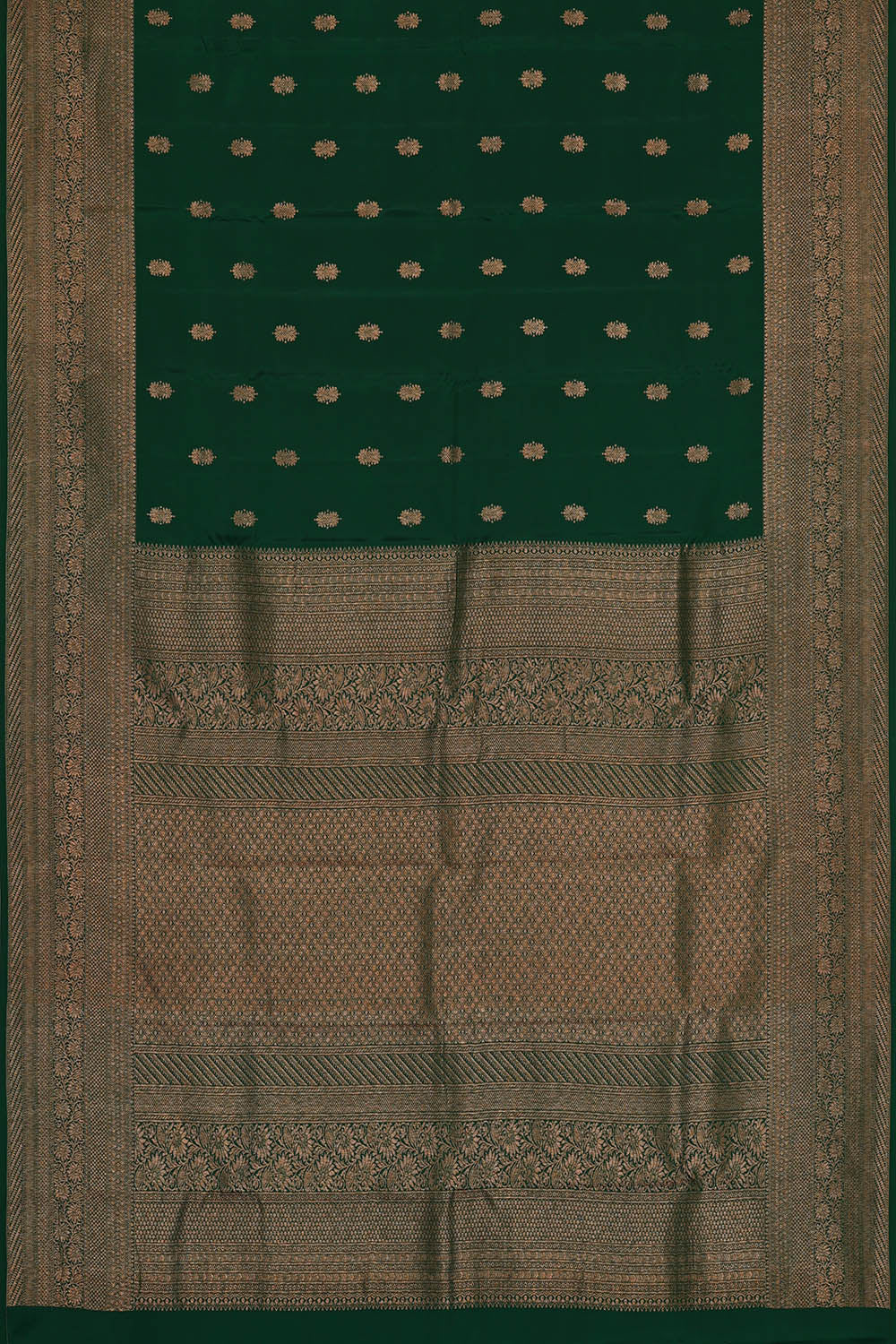 Image of Kanchipattu Silk Dark Green Saree