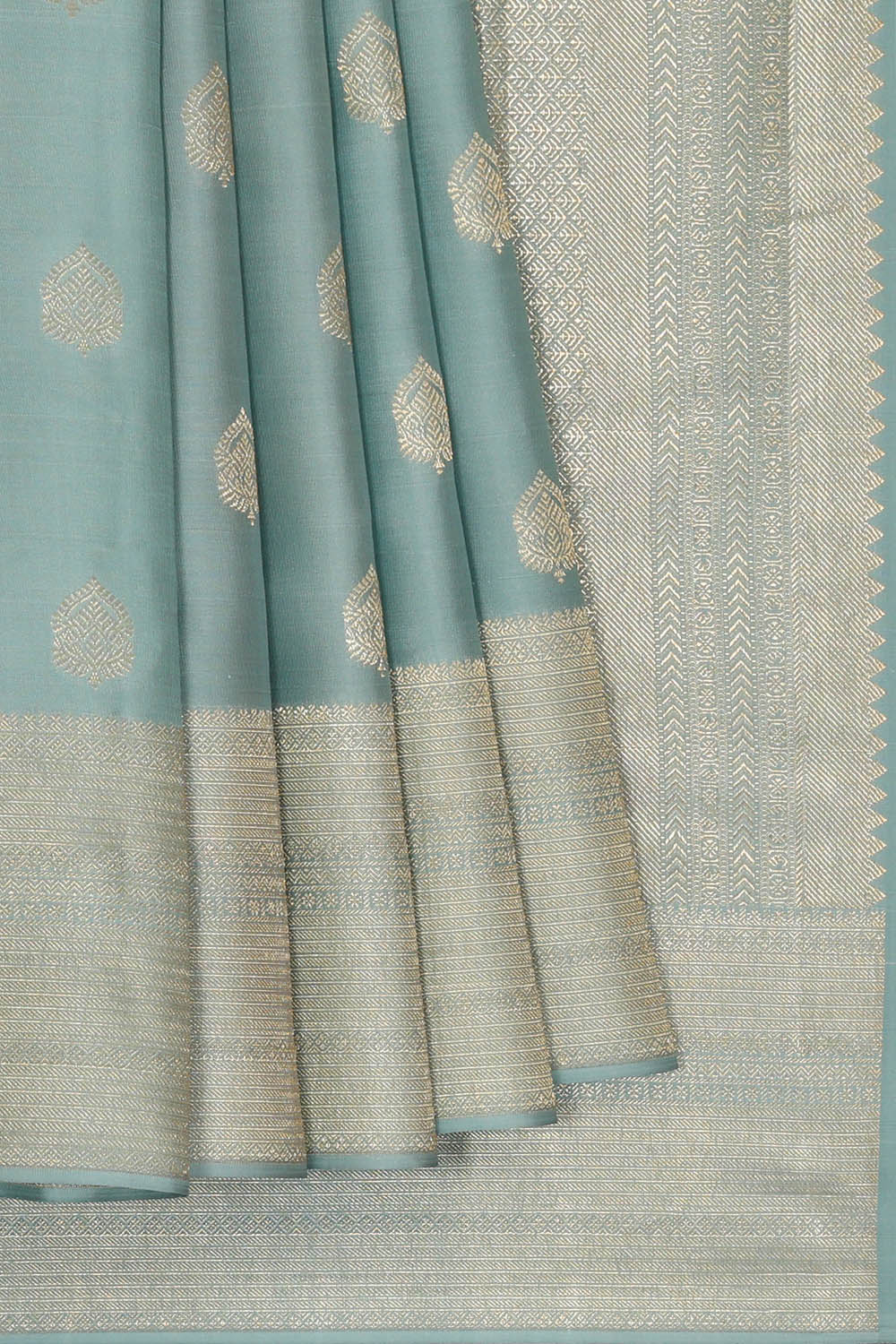Image of Kanchipattu Silk Light Blue Saree