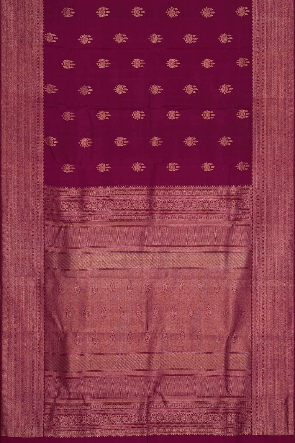 Image of Kanchipattu Silk Dark Magenta Saree