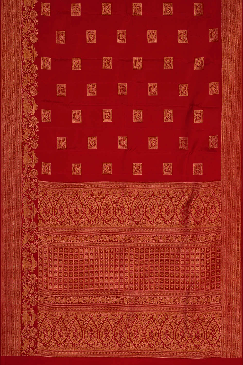 Image of Kanchipattu Silk Red Saree
