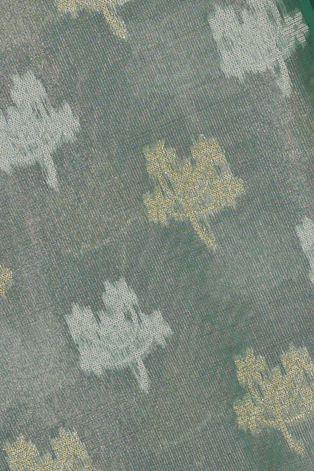 Image of Mint-Green Banarasi Chiniya Silk Saree