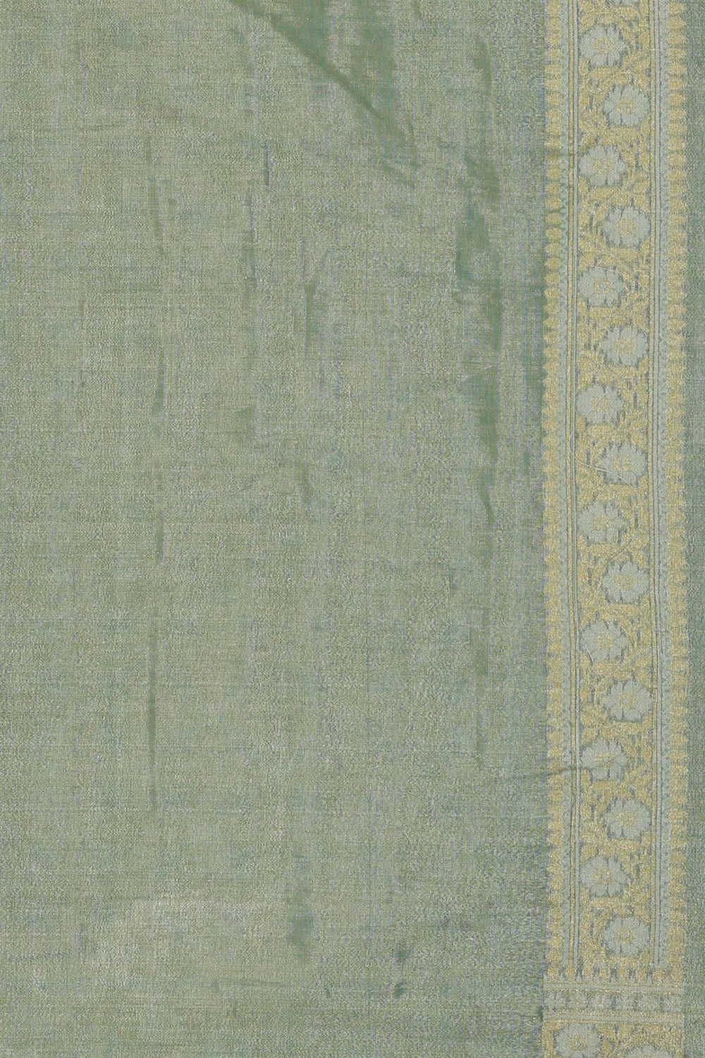 Image of Mint-Green Banarasi Chiniya Silk Saree
