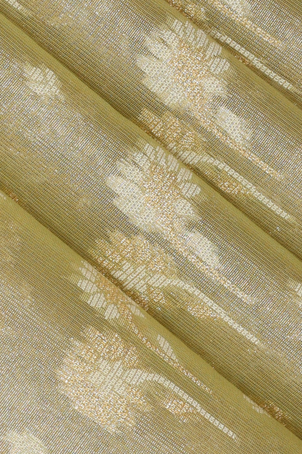 Image of Pastel-Green Banarasi Chiniya Silk Saree
