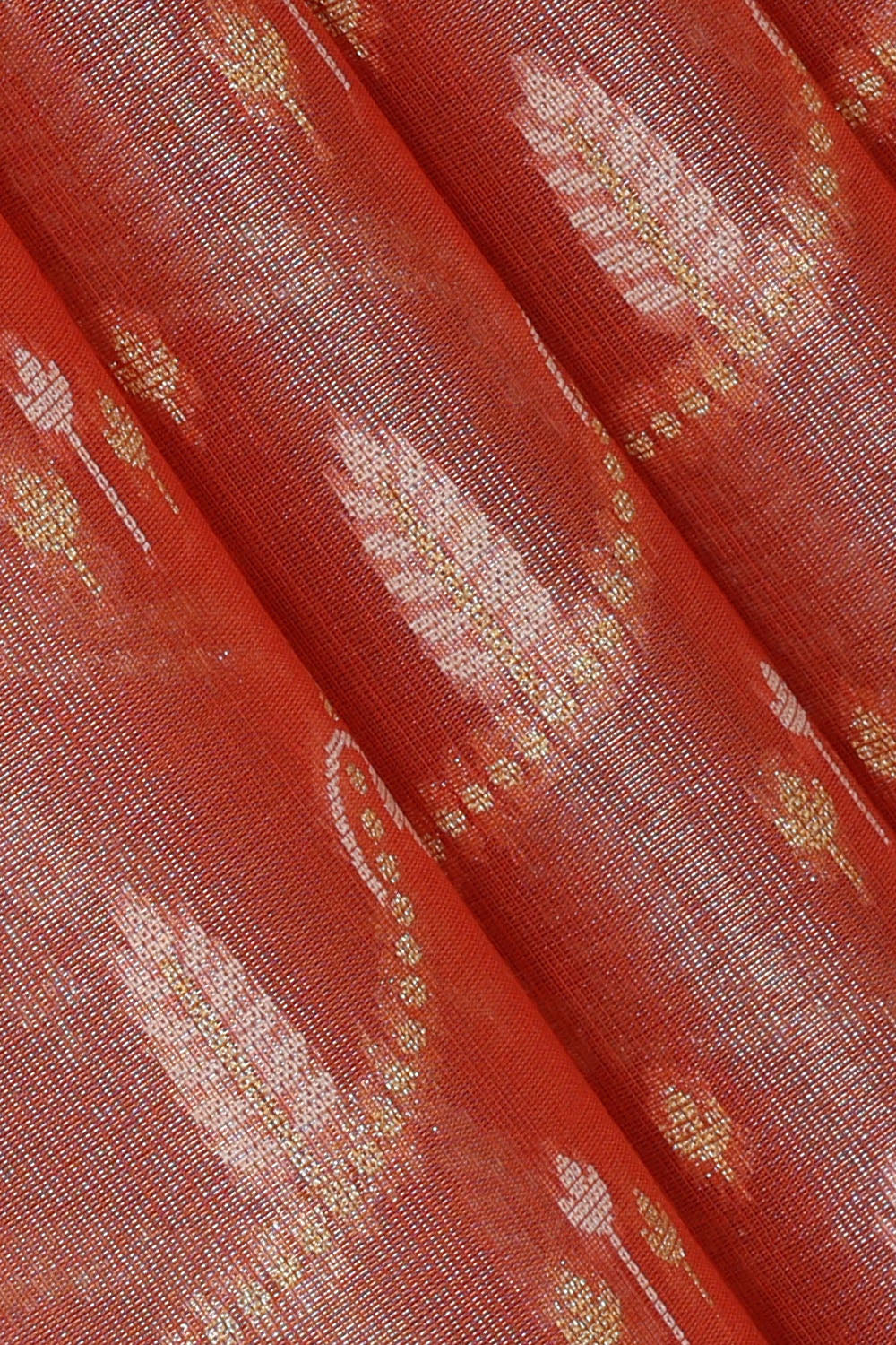 Image of Peach-pink Banarasi Chiniya Silk Saree