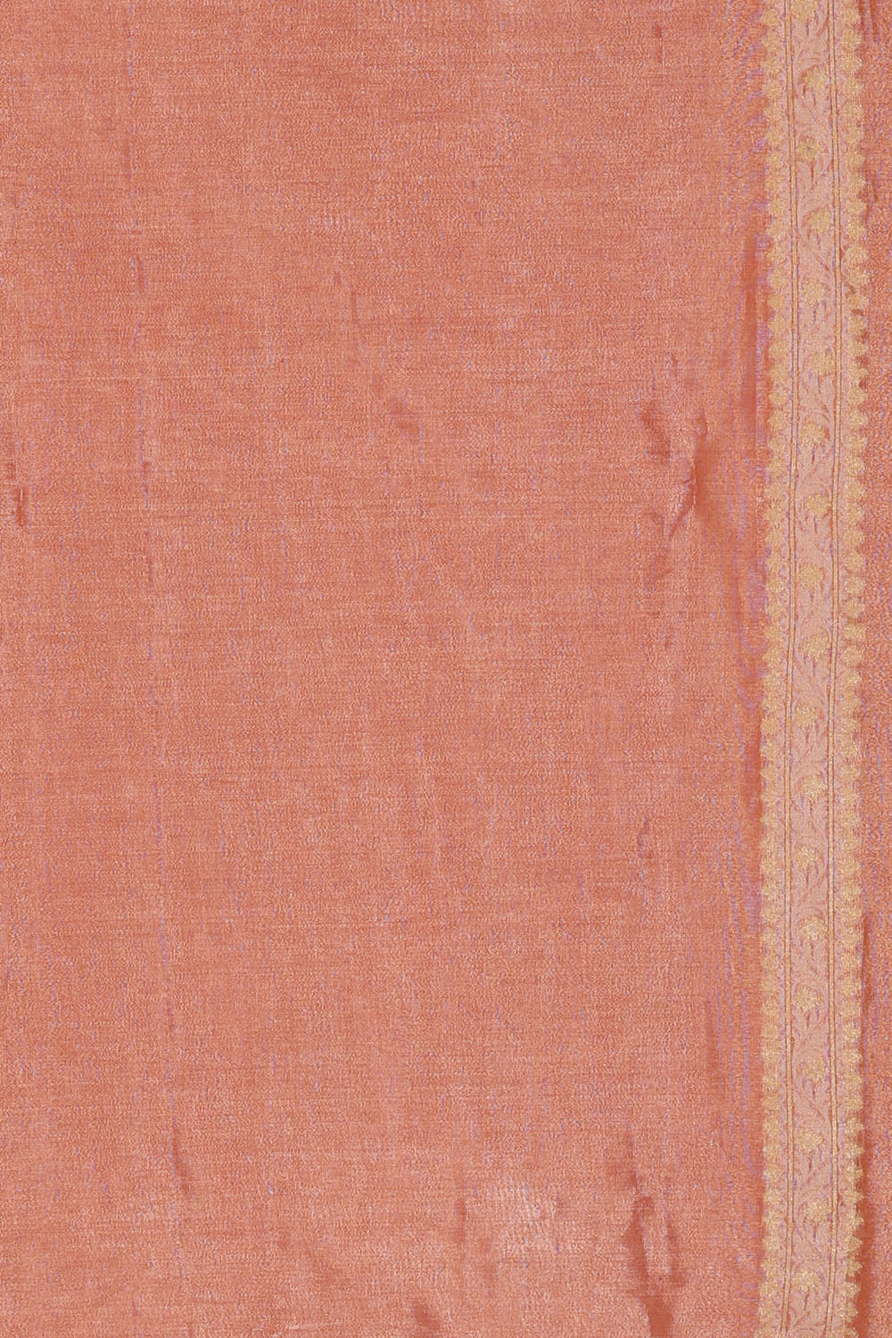 Image of Peach-pink Banarasi Chiniya Silk Saree