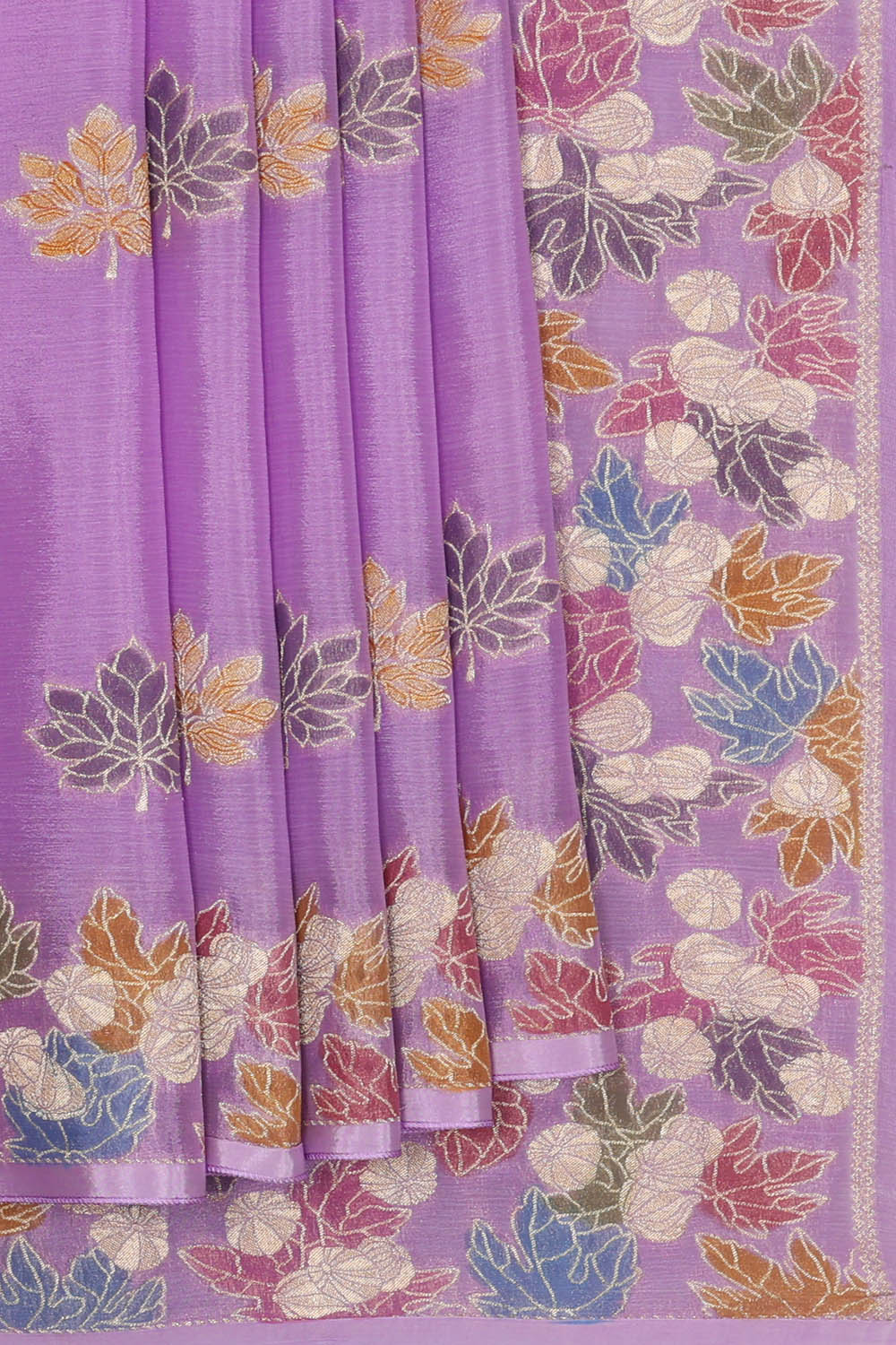 Image of Crepe Lavender Saree