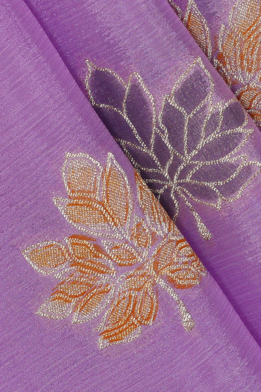 Image of Crepe Lavender Saree