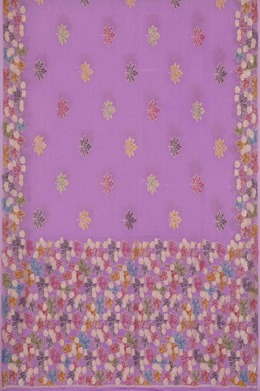 Image of Crepe Lavender Saree