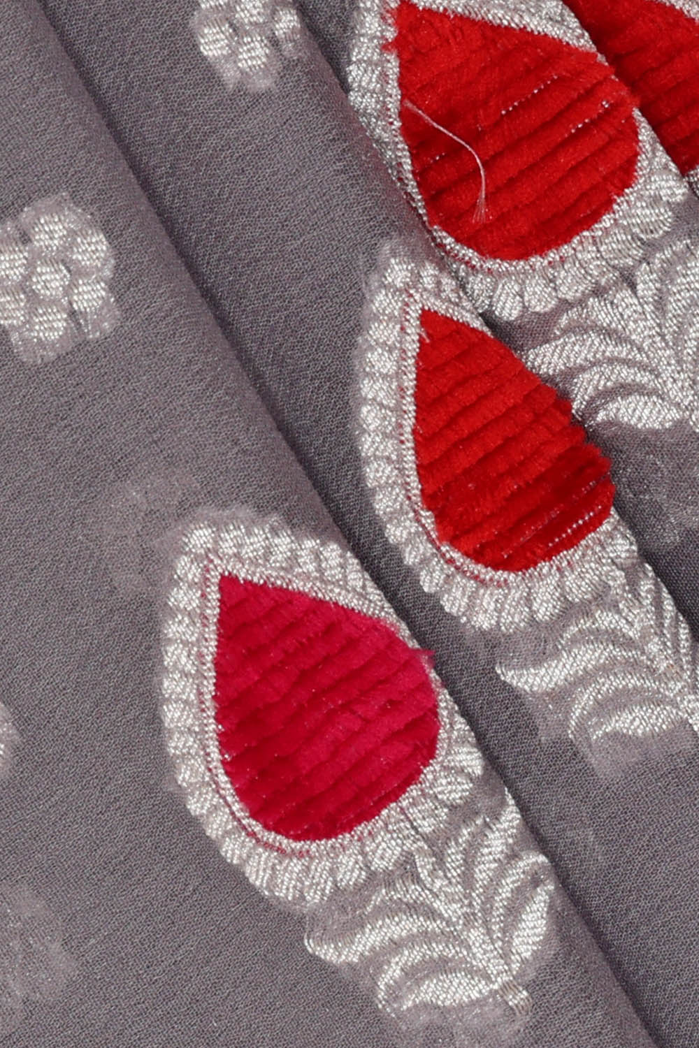 Image of Banarasi Georgette Grey Saree