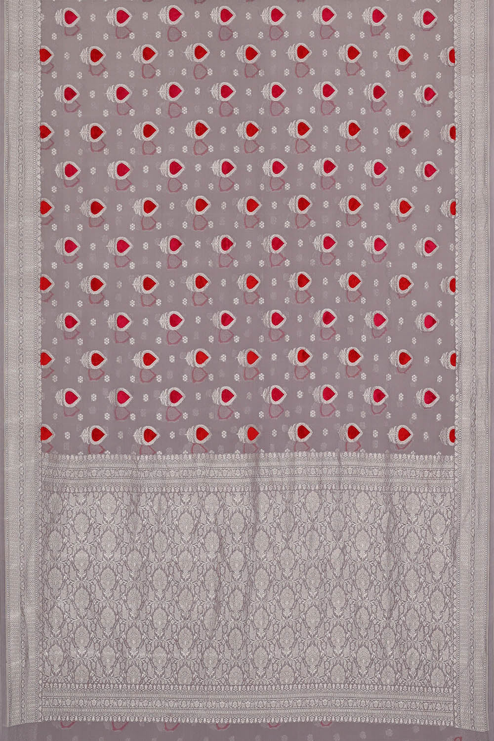 Image of Banarasi Georgette Grey Saree
