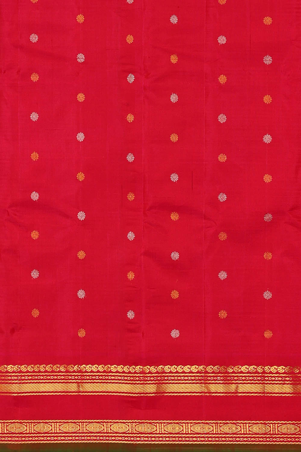 Image of Gadwal Silk Purple and White Saree