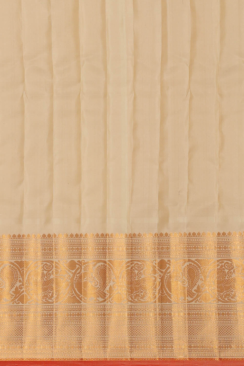 Image of Gadwal Silk Light Yellow Saree