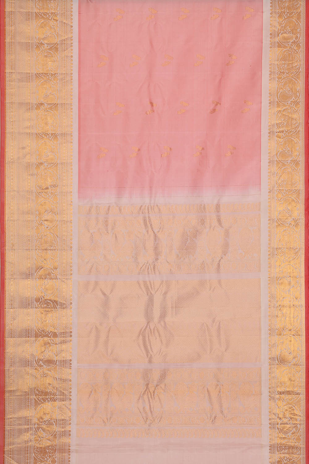 Image of Gadwal Silk Light Pink Saree