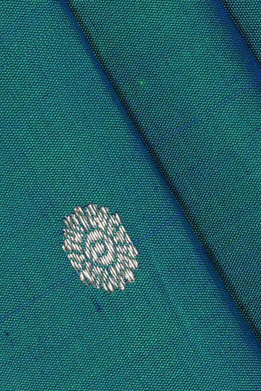 Image of Teal-Blue Gadwal Silk Saree