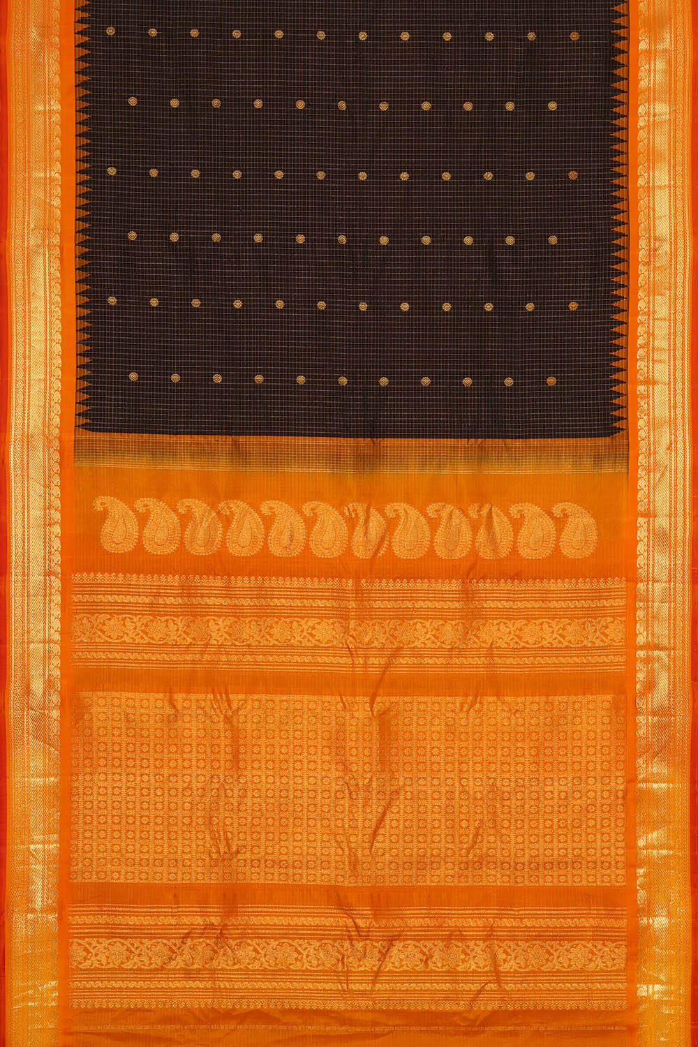 Image of Gadwal Silk Black Saree