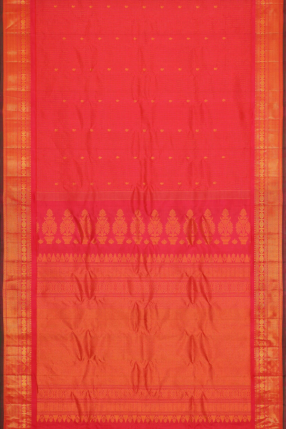 Image of Gadwal Silk Pink Saree