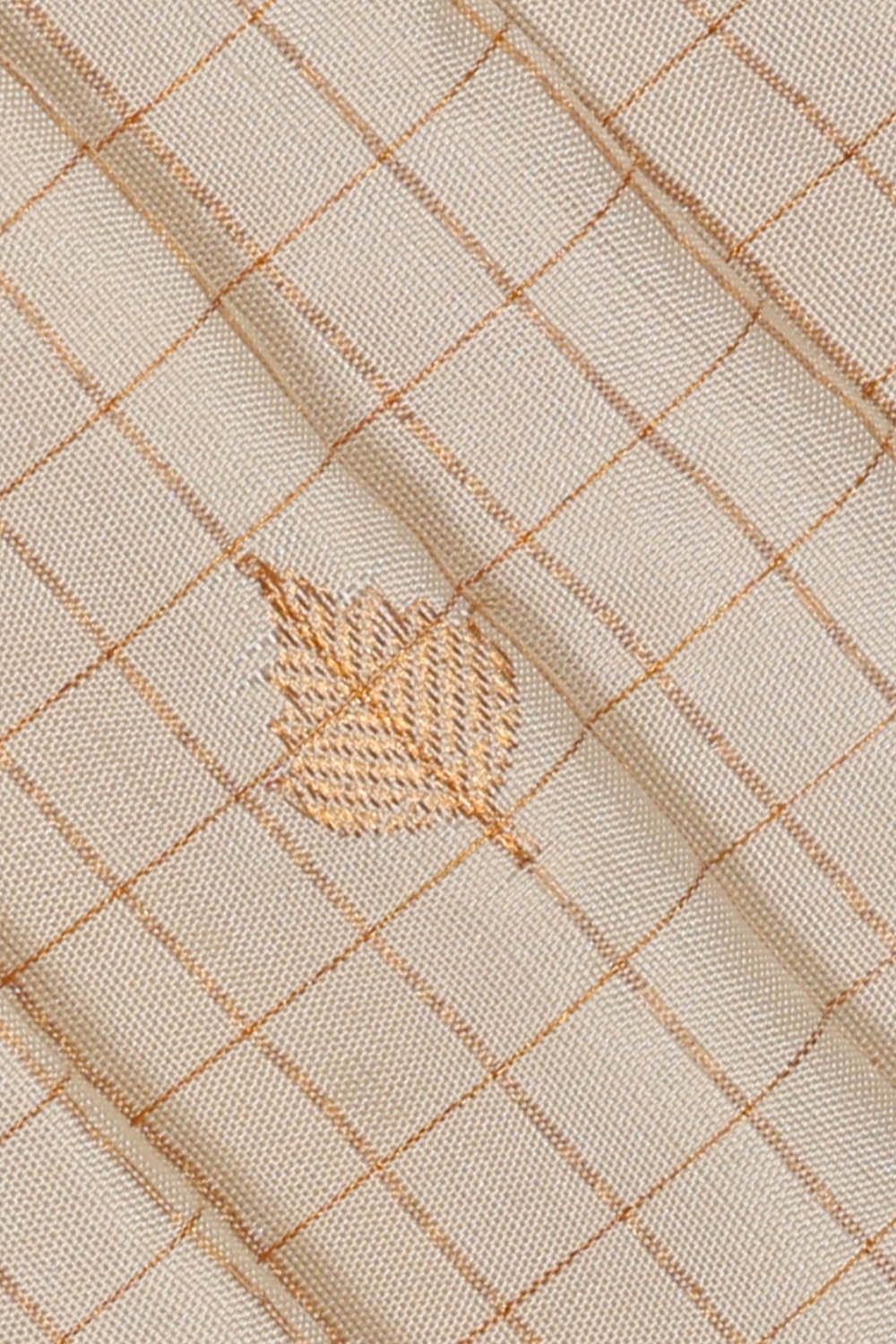Image of Gadwal Silk Cream Saree