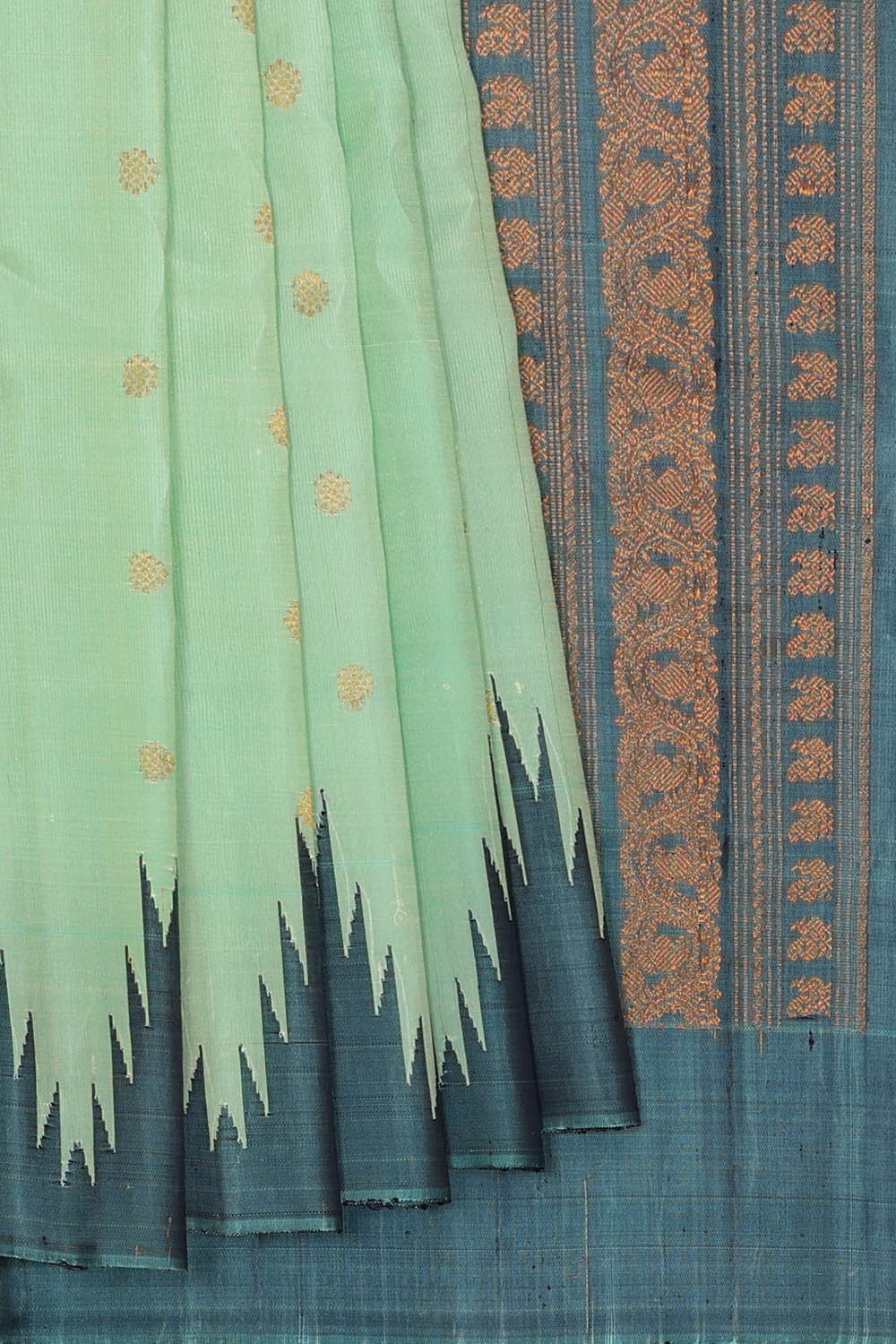 Image of Gadwal Silk Mint Green Saree