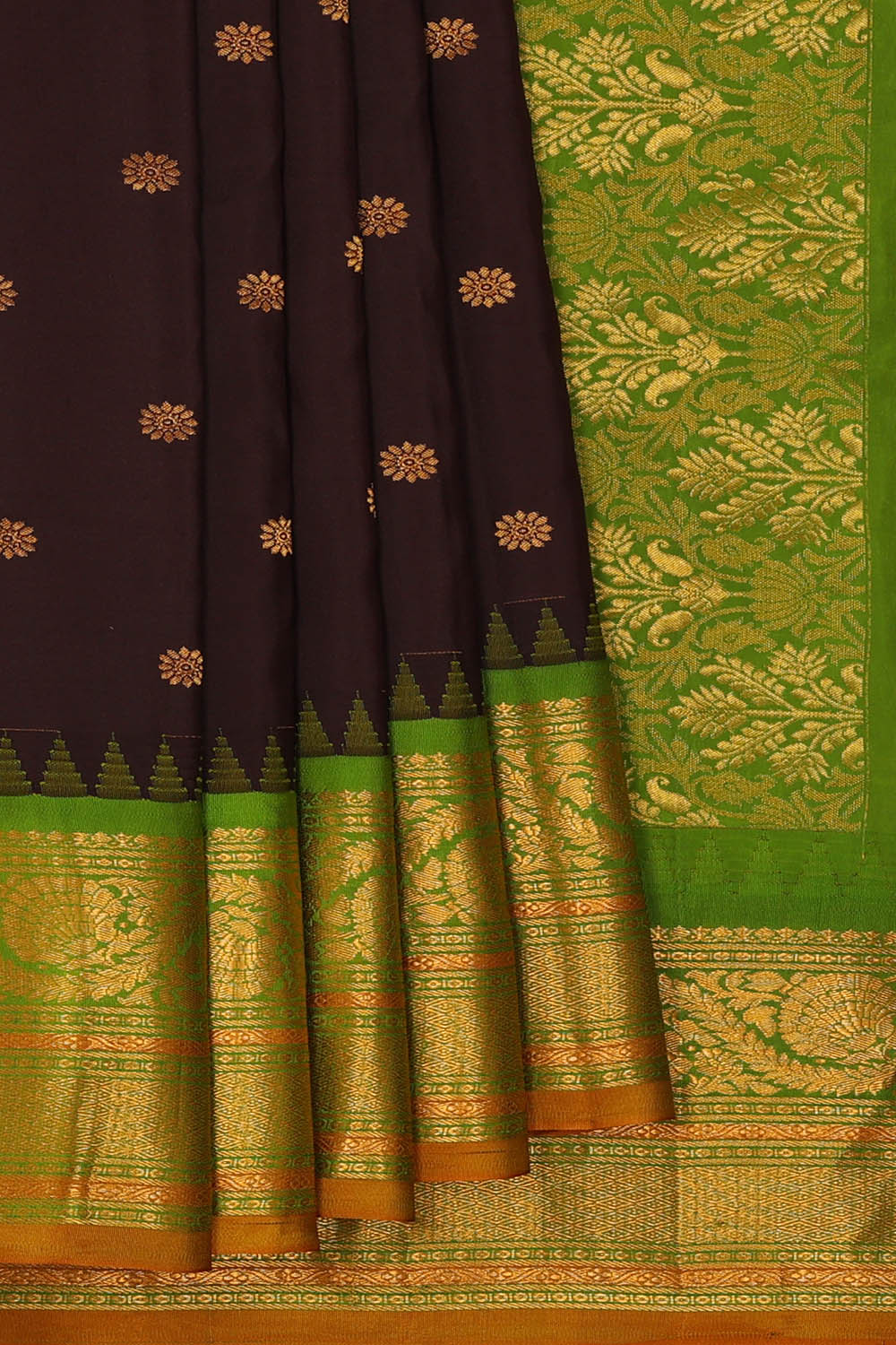 Image of Gadwal Silk Violet Saree