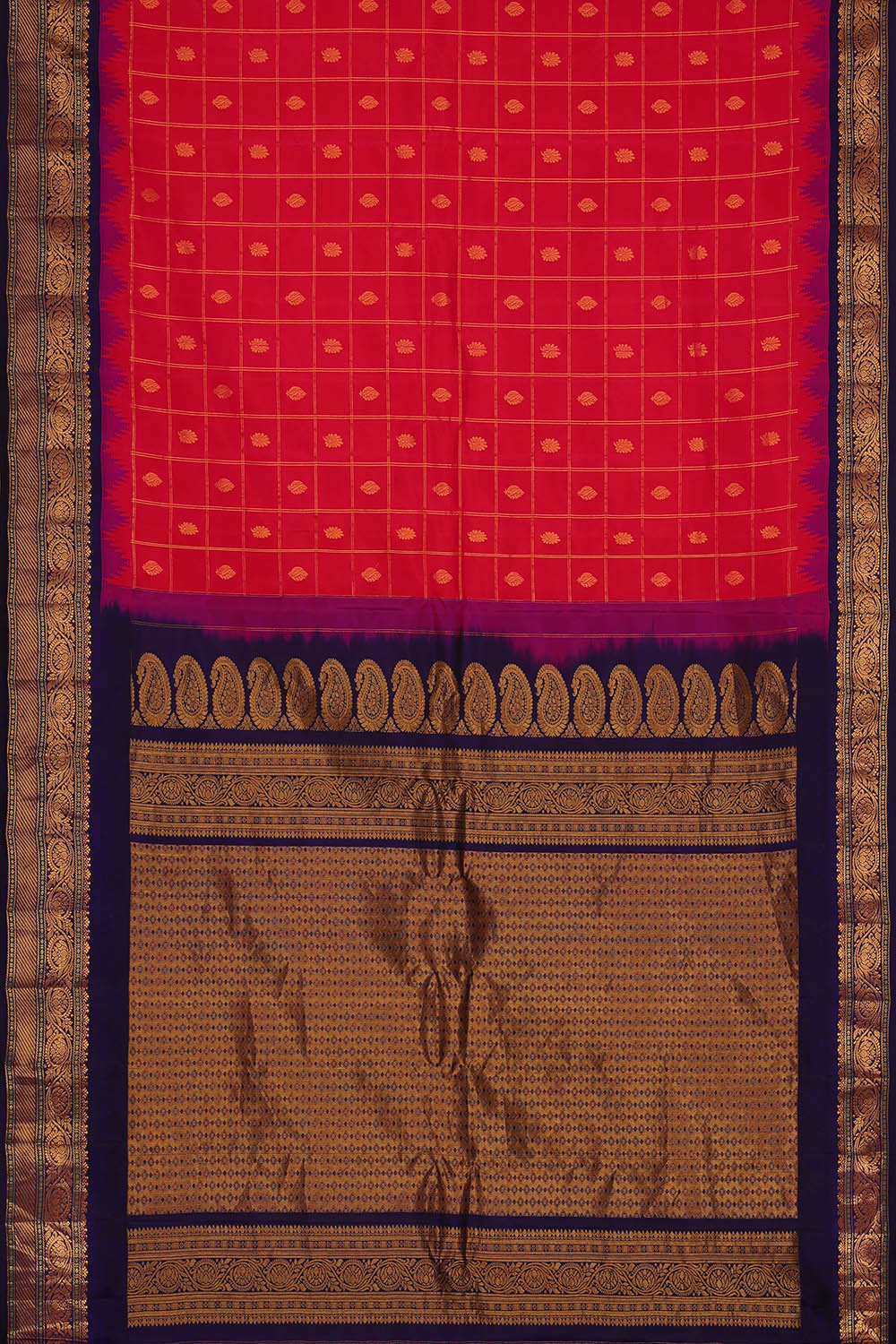 Image of Gadwal Silk Pink Saree
