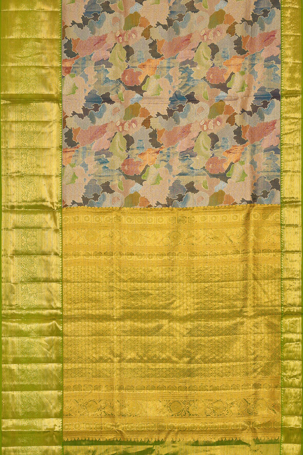 Image of Kanchipattu Tissue Silk Multi-Colour Saree