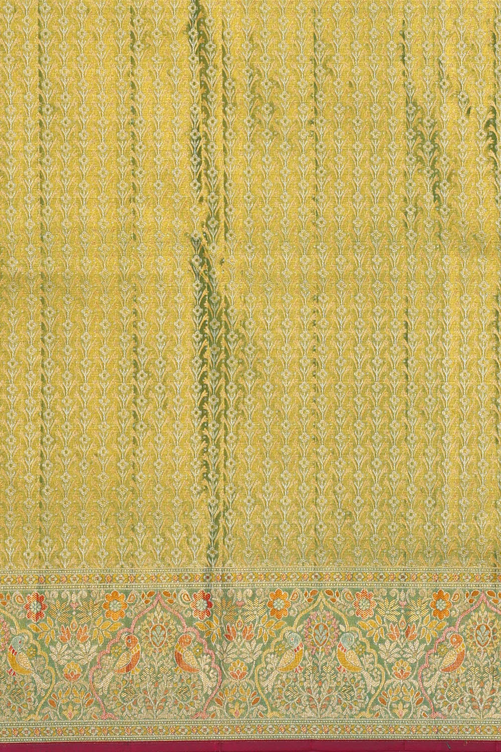 Image of Kanchipattu Tissue Brocade Deep Yellow Saree