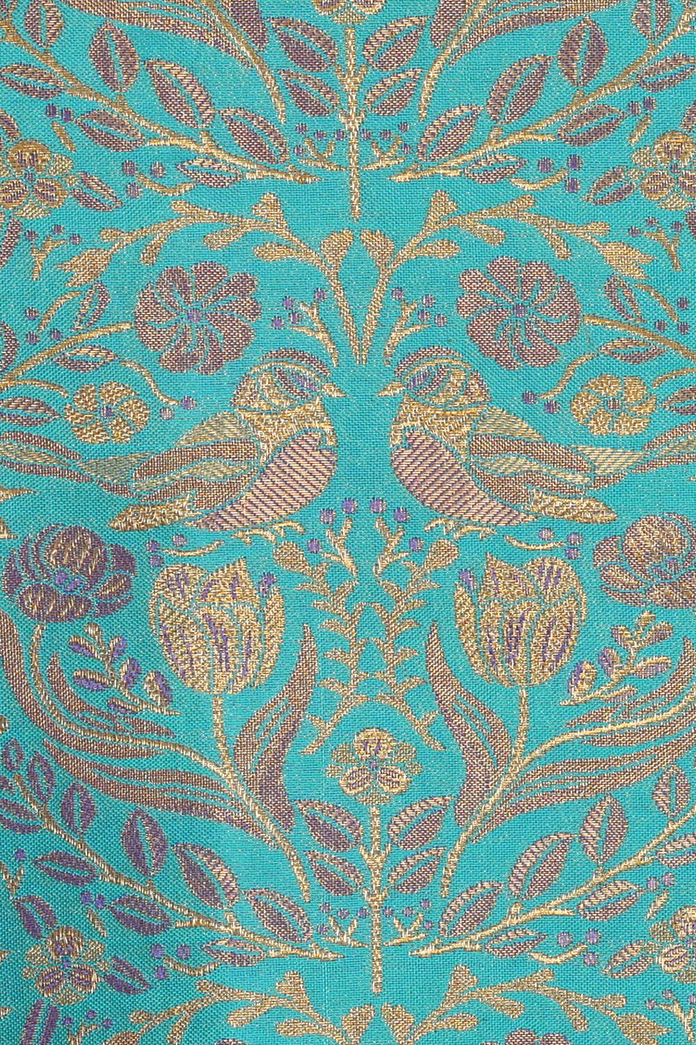 Image of Kanchipattu Tissue Brocade Blue Saree