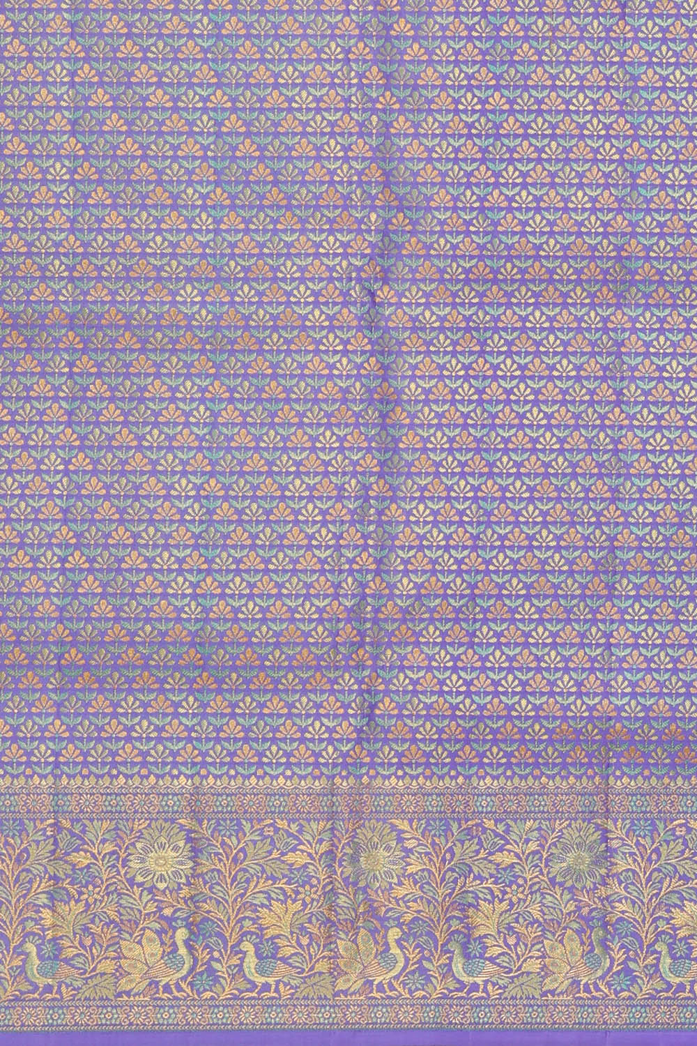 Image of Kanchipattu Tissue Brocade Blue Saree