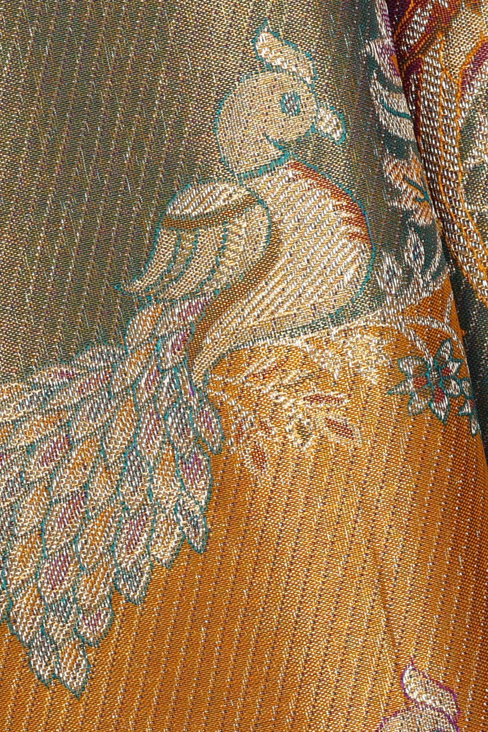 Image of Kanchipattu Tissue Silk Multi-Colour Saree